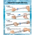 thumbnail image 4 of KFFKFF Telescoping Pool Pole, Adjustable 3.4 to 15 Ft Cleaning Pole with 2 Extensions, Durable Pole for Skimmer Nets, Brushes, and Vacuum Heads, 4 of 9