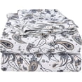 thumbnail image 1 of Floral Printed Sheet Set King Soft Microfiber Botanical Bed Sheets Extra Deep Pocket Pieces, 1 of 6