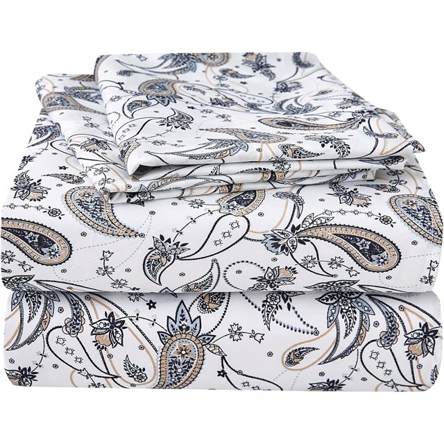 Floral Printed Sheet Set King Soft Microfiber Botanical Bed Sheets Extra Deep Pocket Pieces