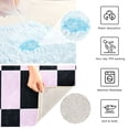 thumbnail image 6 of Ryvnso Checkered Print Bathroom Shaggy Rugs Toilet Mat Soft Contour Rug, 6 of 9