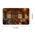thumbnail image 2 of Bathroom Rugs Non Slip Washable - Log Cabin Inside Kitchen Mats for Floor, Area Rugs for Entryway Rugs Indoor, Laundry Bathroom Room Door Rug with Rubber Backing 20x31.5in, 2 of 8