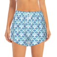 thumbnail image 2 of Daiia Blue Fish Scale Texture Pattern Women's 2 in 1 Running Shorts - Lightweight Athletic Workout Gym Yoga Shorts Liner with Phone Pockets-XX-Large, 2 of 7
