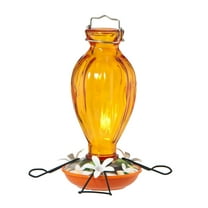 Audubon Orange Fluted Glass Oriole Feeder w/ Printed Base 20 oz NA09