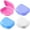 Blue/White/Purple/Pink, variant on Retainer Case with Vent Holes, 4Pcs Denture Case, Orthodontic Mouth Guard Case with Tight Snap Lock