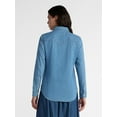 thumbnail image 2 of Time and Tru Women’s Lightweight Cotton Denim Shirt, Sizes XS-3XL, 2 of 4
