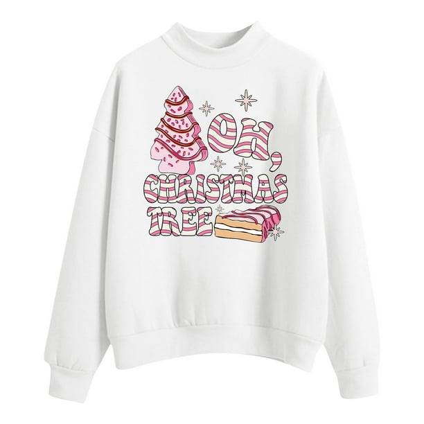 WILLBEST Sudadera Mujer Suéteres Estampados Navideños de Otoño E Invierno para Mujer Grande