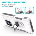 thumbnail image 2 of Rosebono Compatible With Motorola Moto G Power 2025 / Moto G Power 2026 Case, Hybrid Case With Adjustable Integrated Ring Kickstand (White), 2 of 5