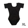 thumbnail image 2 of VONKY Tenue de Danse Ballet Extensible pour Enfants Combinaison Classique Col Rond Costume Justaucorps Noir TG, 2 of 6