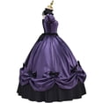 thumbnail image 3 of Women's Southern Belle Gothic Victorian Rococo Dress Elegant Tea Length Ball Gown, 3 of 5