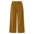 thumbnail image 5 of Pants for Women Plus Size Straight Leg Corduroy Pants with Pockets Womens Elastic Waisted Fall Loose Casual Sweatpants S-3XL, 5 of 8