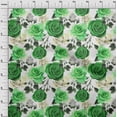 thumbnail image 3 of oneOone Cotton Flex Mint Green Fabric Leaves & Rose Floral Diy Clothing Quilting Fabric Print Fabric By Yard 40 Inch Wide, 3 of 4