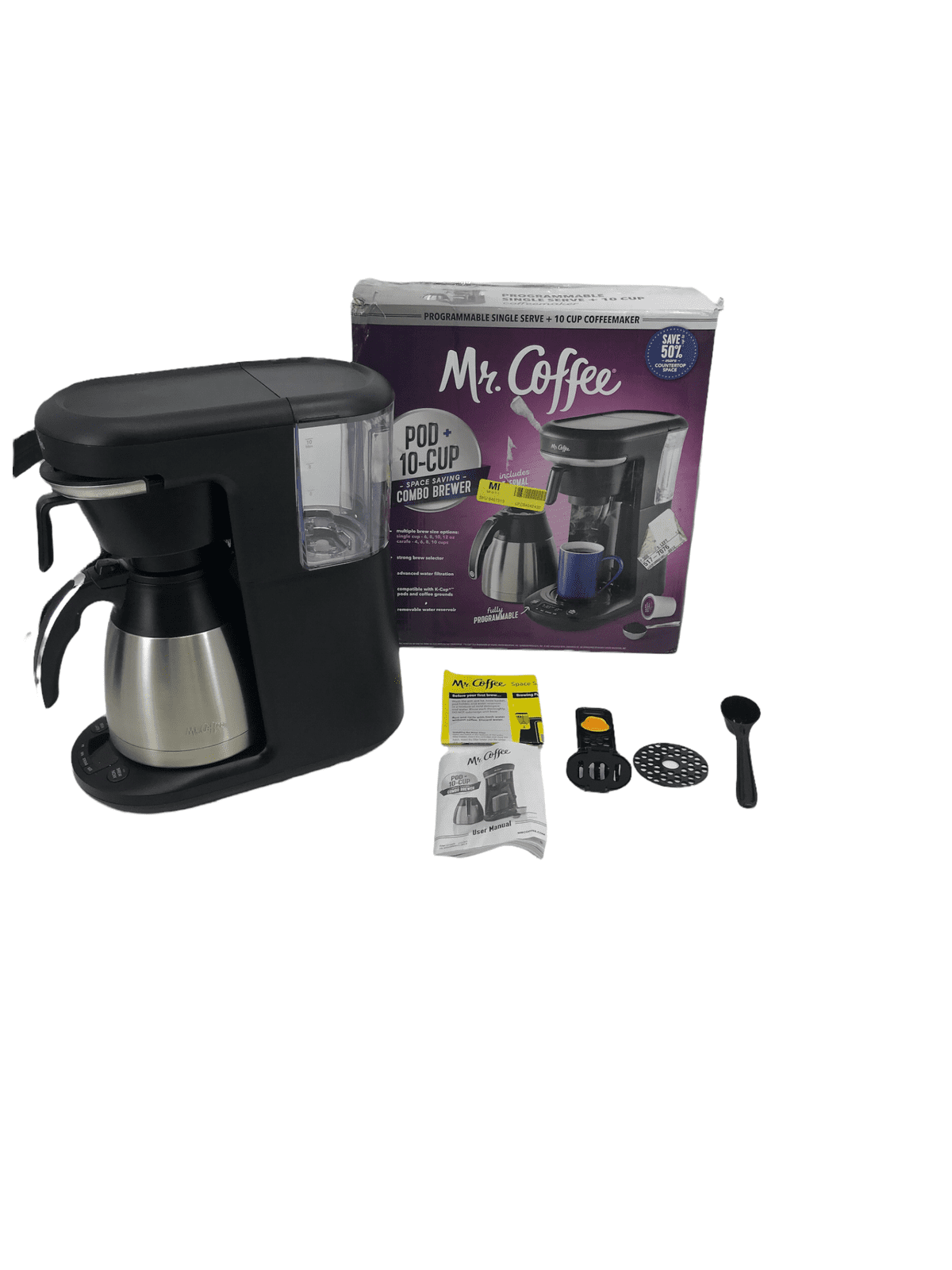 Mr. Coffee Used BVMCSS12XTH Ground Coffee Maker and Pod Single Serve