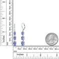thumbnail image 6 of Gem Stone King 925 Sterling Silver Blue Tanzanite 3 Stone Dangle Earrings for Women (4.72 Cttw, Gemstone December Birthstone, Oval 8X6MM, 7X5MM and 6X4MM), 6 of 6