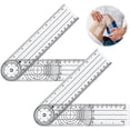 thumbnail image 1 of Jinsinto Gonomètre Physio, 2 Pcs Règle Professionnelle 360 Degrés Multi-Angle 14 Pouces Règle Médicale pour Outil de Mesure Plastique, 1 of 5