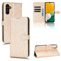 SaniMore Wallet Case for Samsung Galaxy A15, Glitter PU Leather Case Polka Dot Card Slots Cash Pocket Kickstand Removeable Wrist Strip Magnetic Clasp All-around Protective Shell, Rosegold