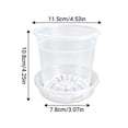 thumbnail image 5 of KGJQ Clear Plastic Orchid Pot with Saucer, Plant Pot with Drainage Holes, Ventilated Flower Pot for Rose, Phalaenopsis, Seedings, 5 of 8