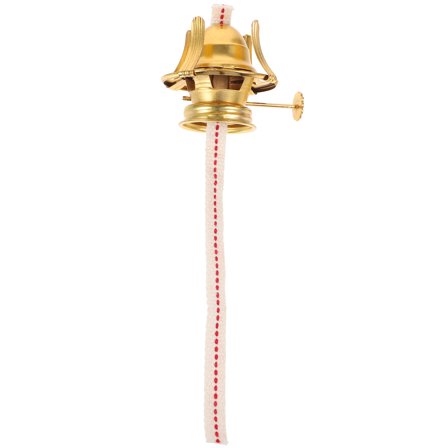 STRANDCHIC 1Pack Oil Lamp Burner with Kerosene Wick Replacement and Rope for Home Decoration