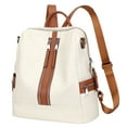 thumbnail image 3 of ALTOSY Fashion Leather Backpack for Women Purse Functional Crossbody Bag S77 Beige/Brown, 3 of 8