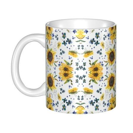 

Ceramic Mug Funny Coffee Milk Tea Mug Cup Sunflowers Cup