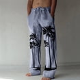 thumbnail image 2 of Pantalons Décontractés pour Hommes / Mode Décontractée Petite Impression et Poches Imprimées Pantalons à Lacets Grande Taille, 2 of 4