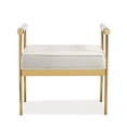 thumbnail image 4 of TOV Furniture The Diva Collection Banc d'Entrée de Salon en Similicuir Style Moderne, Blanc, 4 of 5