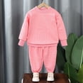 thumbnail image 2 of CYRBOKO Sweatsuits for Boys, Long Sleeve Elastic Waist Cotton Sport Top and Joggers Pink Size 10-11 T, 2 of 5