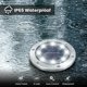 thumbnail image 4 of Lámpara solar de jardín, 8 LED, 6000 K, blanco frío, impermeable, IP65, foco empotrable para exterior, paquete de 4, 4 of 5
