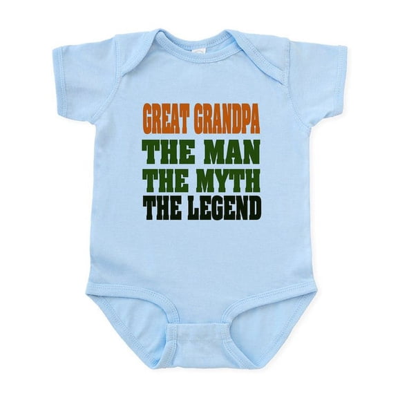 CafePress - Great Grandpa The Legend Infant Bodysuit - Baby Light Bodysuit, Size Newborn - 24 Months