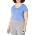 thumbnail image 1 of Camiseta deportiva Heathered Performance con cuello en V de Shirt Hanes XL, 1 of 4