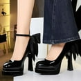 thumbnail image 2 of Womens Stiletto High Platform Heels 11.5cm Round Toe Ankle Strap Platform Pump Party Dress Heel, 2 of 7