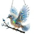 thumbnail image 2 of 8In Diamond Art Bird Suncatcher Crystal Inspired Acrylic Stained Art Ornament Double Sided Window Hanging Decor for Indoor Yard Garden Artistic Bird Ornament, 2 of 5