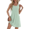thumbnail image 1 of Liquidation d'Été! Robes d'Été pour Femmes Cagogo avec Poches, Courtes, Décontractées, Amples, Sans Manches, Mini, Mignonnes, pour Vacances, Robe à Œillets, Fluide, Bohème, Plage, Fête, 1 of 9