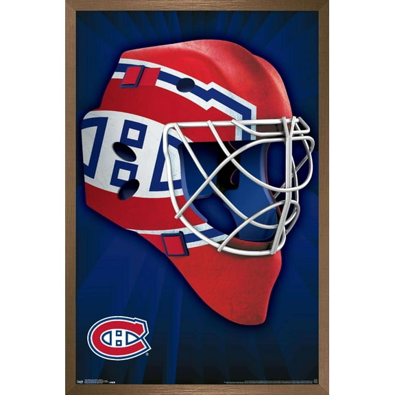 NHL Montreal Canadiens - Mask 16 Wall Poster, 14.725" x 22.375", Framed