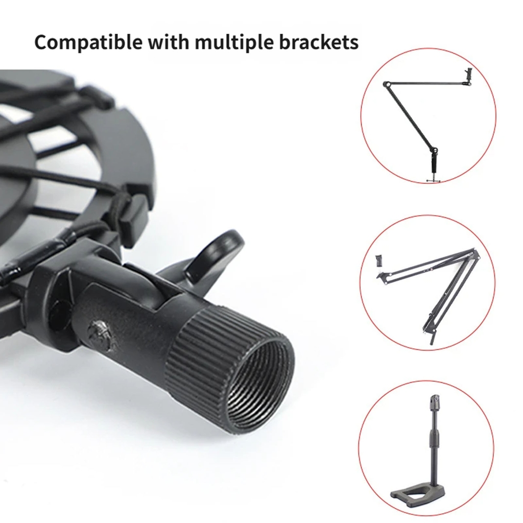 Zeiwohndc Anti Vibration Aluminum Microphones Suspension Arm Adjustable Height Design