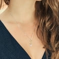 thumbnail image 3 of Gem Stone King 925 Sterling Silver 10K Yellow Gold Heart Shape Rose Rose Quartz and White Lab Grown Diamond Infinity Pendant Necklace for Women (0.80 Cttw, with 18 inch Chain), 3 of 3