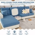 thumbnail image 4 of Universal Sofa Cover, Anti-Slip L Shape Sectional Couch Slipcover, Stretch Couch Cushion Chaise Cover (Blue, Chaise Cover), 4 of 11