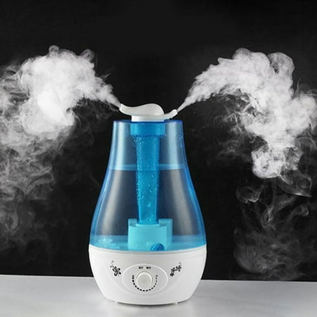 

TYMEIK Mini Top Fill Cool Mist Air Humidifier Dual Nozzles Desktop Humidifier for Baby Bedroom Office Whisper-Quiet Operation Auto Shut-Off