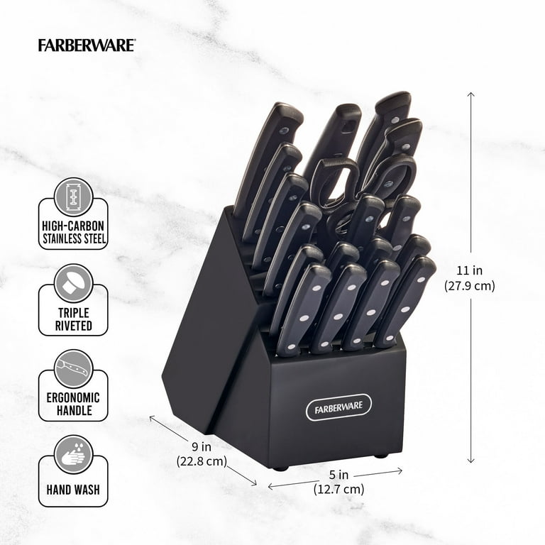Free Shipping! Farberware 20-Piece Triple Riveted Cutlery Set with