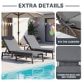 thumbnail image 5 of YEERSWAG 80x26x3 Inch Outdoor Patio Chair Cushion Recliner Cushion Chaise Lounge Cushion Non Slip Waterproof Beach Garden Furniture Cushion with Ties, 5 of 9