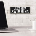 thumbnail image 4 of Make Em Laugh Just Keep Swimming - Rustic Wooden Sign-Great Gift and Decor for Swimming Pool, Beach and Lake House Under $15, 4 of 5
