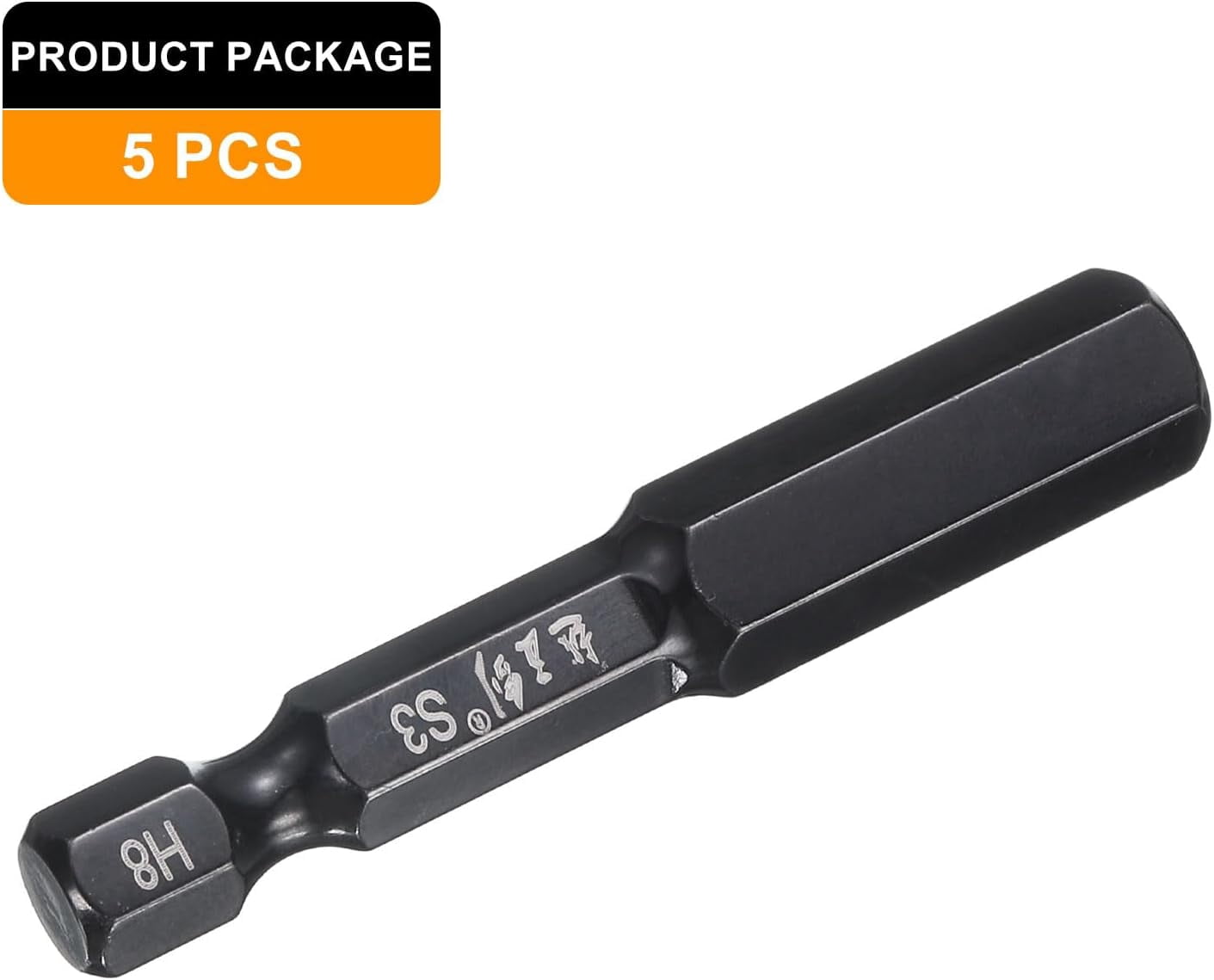 MKEUDQ-5pcs Hex Head Wrench Drill Bit 2.5mm(H2.5) Metric 1/4" Hex Shank 2"(50mm) Length S3 Steel Magnetic Impact Drivers Screwdriver Bit Industrial Grade Hexagon Electric Drill Bits