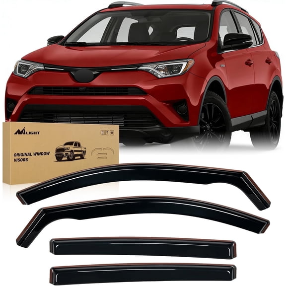 Nilight in Channel Rain Guards for Toyota RAV4 2013 2014 2015 2016 2017 2018 Original Window Deflectors, Vent Window Visors-4PCS