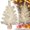 As show, variant on Usmixi Mini Christmas Tree with Flocked Pines Needles, Christmas Ball Ornament, Gift Decoration Tree with LED Lights, Artificial Pre-lit Christmas Tree for Kitchen