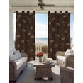 thumbnail image 3 of Brown Floral Black Out Curtains 84 Inch Long for Living Room, Vintage Spring Botanical Flowers Blackout Curtain Shade Thermal Insulated Window Curtains Grommet Drapes 42"x84" 2 Panels, 3 of 8