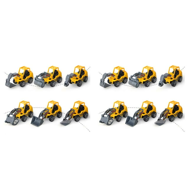 maskred 1/2/3 6pcs Children Simulation Engineering Vehicles Car Truck Auto Model Educational Toys Bulldozer 2PCS