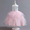 thumbnail image 4 of Diufon Puffy Princess Dress for 5-14 Years Girl Lace Mesh Layered Rompers Skirt Birthday Middle-Age Dresses, 4 of 9