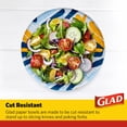thumbnail image 4 of Glad Round Disposable Paper Bowls, Scribble Abstract Design - Heavy Duty, Soak Proof, Cut-Resistant, Microwavable Bowl for All Foods & Daily Use, 16 Oz, 50 Count, 4 of 6