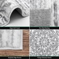 thumbnail image 3 of Findosom 2' x 10' Gray Boho Runner Rug 0.6" Thickness Non Slip Washable Runner Rug for Hallway Kitchen Rugs Laundry Room Rug Floor Carpet Runners for Entryway Hallway Kitchen Bedroom, 3 of 6