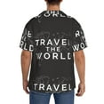 thumbnail image 5 of Gaeub Travel The World1 Men's Lapel Short Sleeve Shirt, Relaxed Fit Shirt, Soft and Breathable for Outdoors Party Travel - Medium, 5 of 7