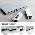thumbnail image 3 of KOMI Switch OLED Case for Nintendo Switch OLED Model, Dockable Cover Soft TPU Protector Case for Switch OLED Grips & Console and Accessories with 2 Pcs Thumb Caps, Frosted Clear, 3 of 5